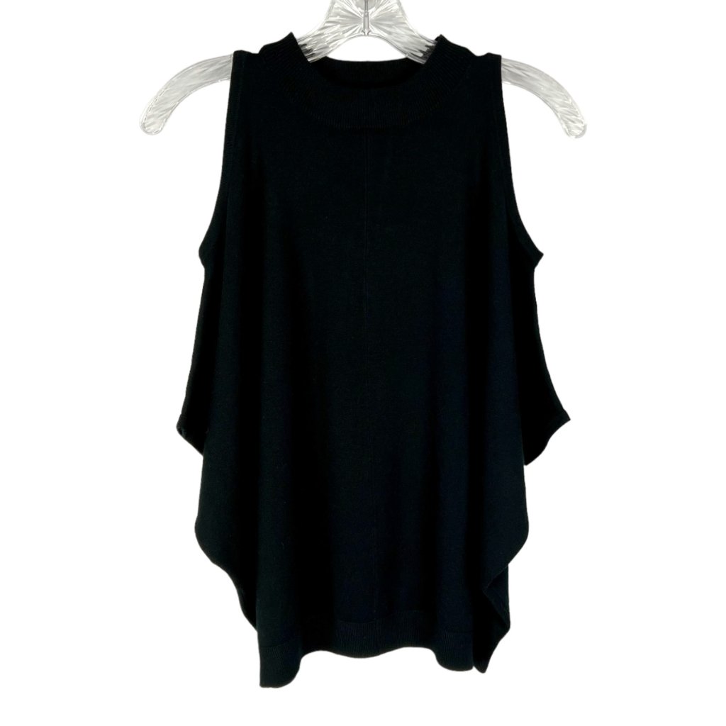 Evereve Jamison Womens Cold Shoulder Short Sleeve Sweater Black Batwing Size Xs — image 3 of 8